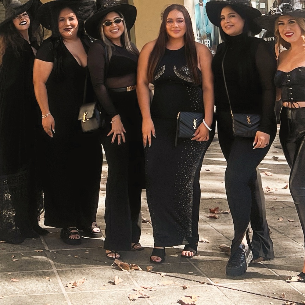 Black Rhinestone Maxi Dress - Picture 6 of 7